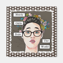 Nerdy Girls regieren die Welt Magnet