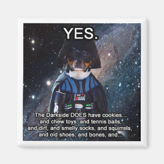 Nerdy Hund macht das Dunkelsid-Magnet Magnet