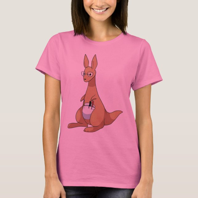 Nerdy Kangaroo T-Shirt (Vorderseite)