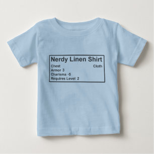 Nerdy LeinenRoleplayGeekgamer-Rüstungs-Shirt Baby T-shirt