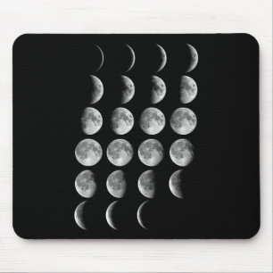 Nerdy Leonard Mondphasen Weltraumwissenschaft Stud Mousepad