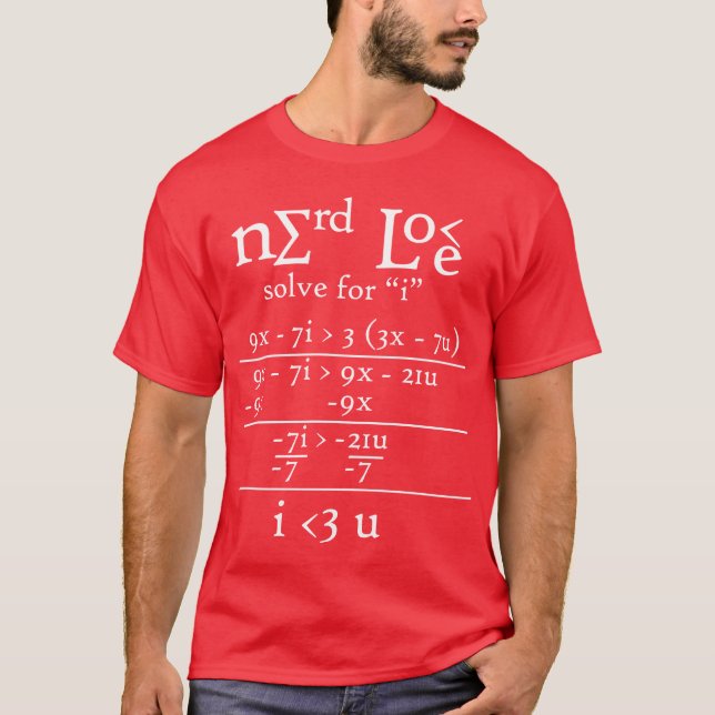 Nerdy Liebe T-Shirt (Vorderseite)