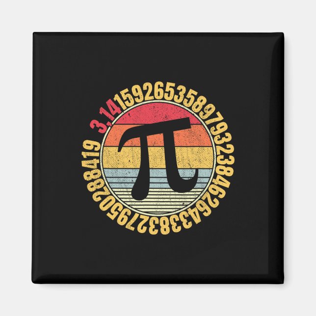 Nerdy Math Pi Symbol Mathlete Magnet (Vorne)