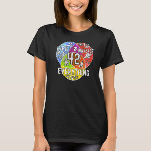 Nerdy Meaning of Life 42 Venn Diagramm Mathematike T-Shirt