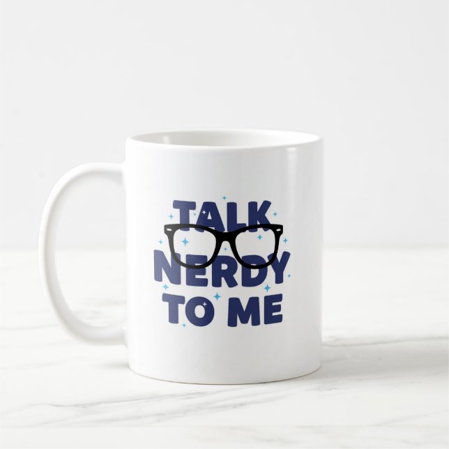 Nerdy mit Me Glasses Tasse reden (Links)