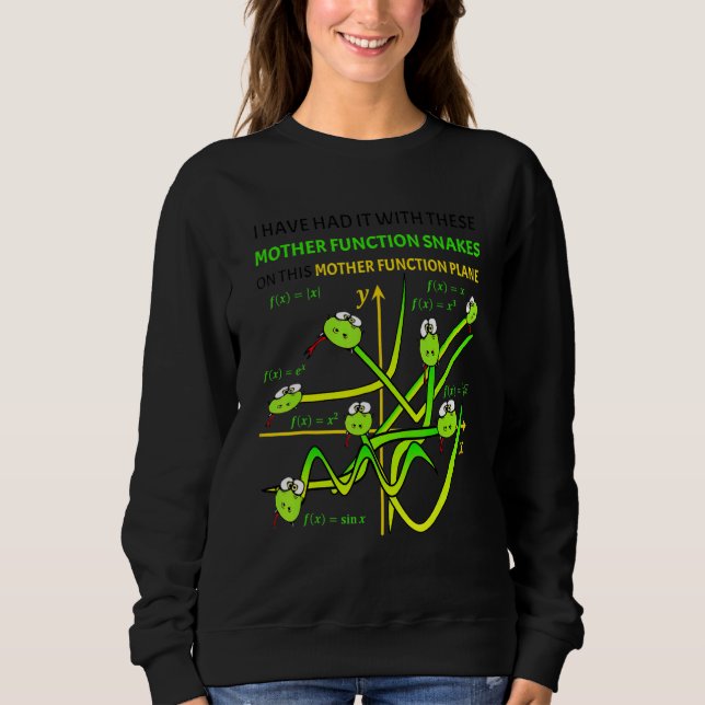 Nerdy Mutter Funktionen Schlangen Auf Einer Ebene  Sweatshirt (Vorderseite)