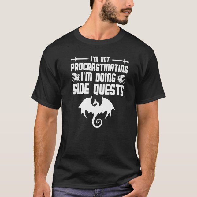 Nerdy nicht aufschieben, die Durchführung von Side T-Shirt (Vorderseite)