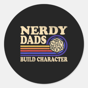 Nerdy Papa Rpg Gaming D20 Brettspiele Lustig Rpg Runder Aufkleber