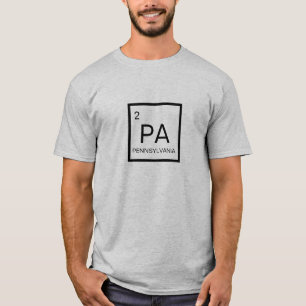 Nerdy Periodensystem-Element von Pennsylvania T-Shirt