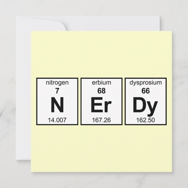 NErDy Periodic Table (Vorderseite)