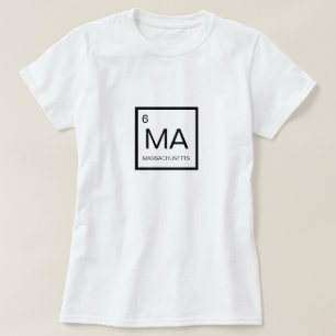Nerdy Periodic Table Element von Massachusetts T-Shirt