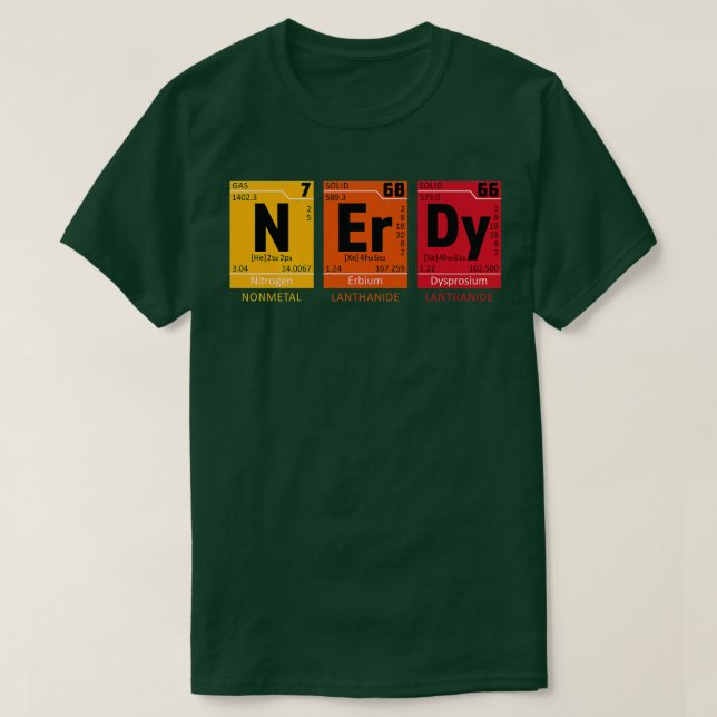 Nerdy Periodic Table Funny Science Premium T-Shirt (Design vorne)