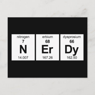 NErDy Periodic Table Postkarte