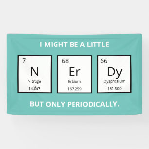 Nerdy Periodic Table Spaß   Funny Science Pup  Banner