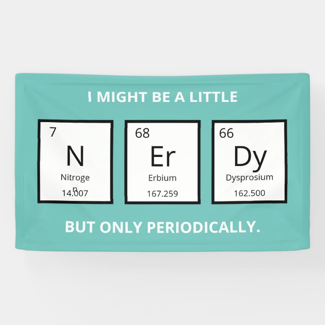 Nerdy Periodic Table Spaß | Funny Science Pup  Banner (Horizontal)