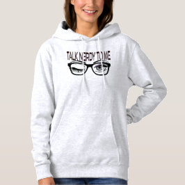 Nerdy spricht mit mir Geek Glasses Winking Eye Lil Hoodie