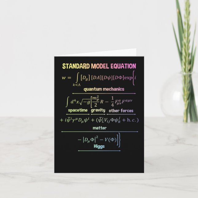 Nerdy Standard Model Equation - Geschenk für Physi Karte (Vorderseite)
