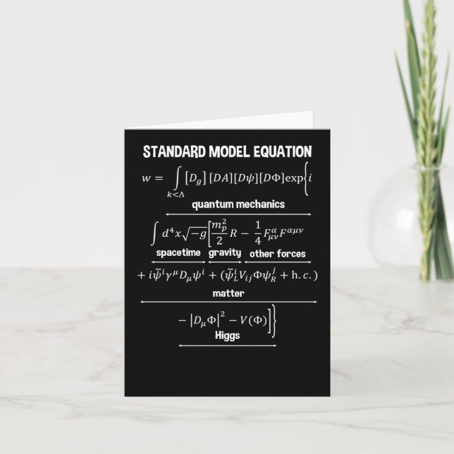 Nerdy Standard Model Equation - Geschenk für Physi Karte (Vorderseite)