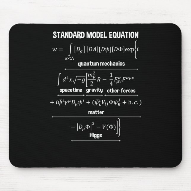 Nerdy Standard Model Equation - Geschenk für Physi Mousepad (Vorne)