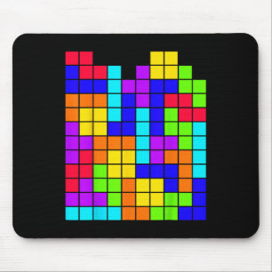 Nerdy Tetrominoes Blockpuzzle Video Game Math Tee Mousepad
