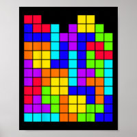 Nerdy Tetrominoes Blockpuzzle Video Game Math Tee