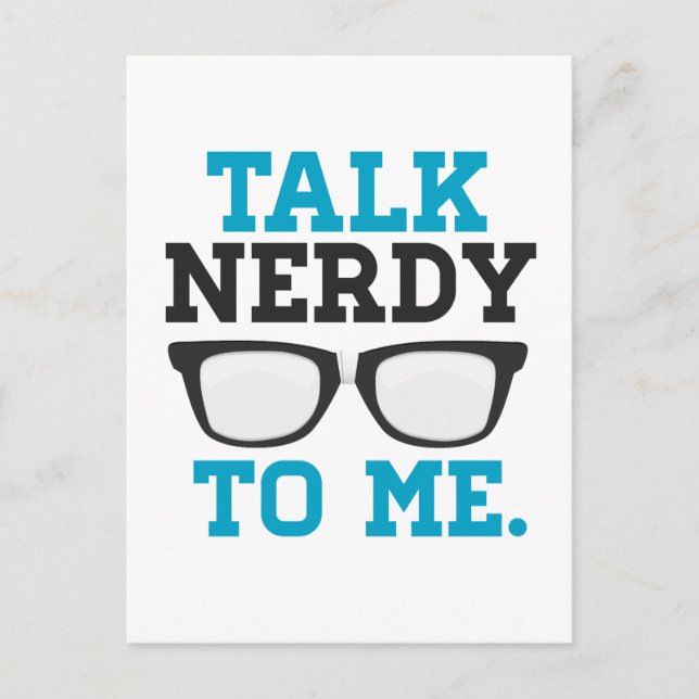 Nerdy to Me Funny Spectacle Postkarte (Vorderseite)