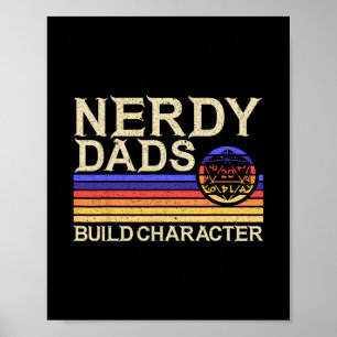Nerdy-Vater-Rpg-Gaming-D20-Tabletop-Spiele-Lustige Poster