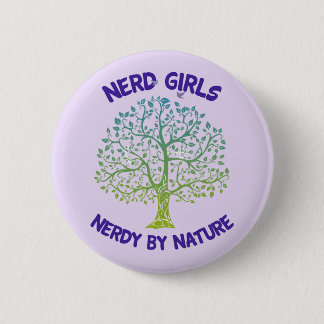 Nerdy von Natur aus Knopf Button