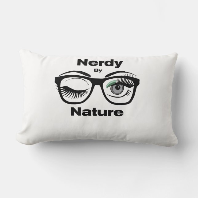 Nerdy von Nature Funny Geek Design mit Brille Lendenkissen (Vorderseite)