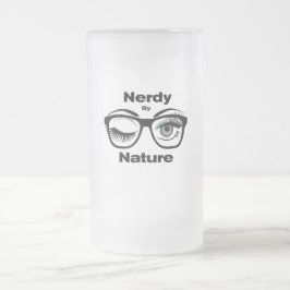 Nerdy von Nature Funny Geek Design mit Brille Mattglas Bierglas