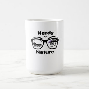 Nerdy von Nature Funny Geek Design mit Brille Verwandlungstasse