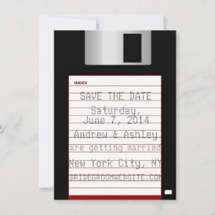 Nerdy Wedding Save the Date Diskette