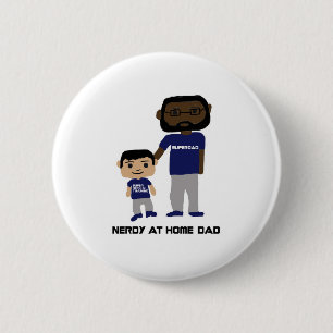 Nerdy zu Hause Vater-Knopf Button
