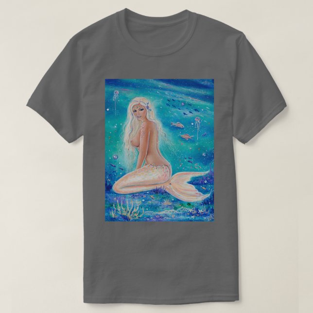 Nerea Mermaid Fantasy Art von Renee Lavoie T-Shirt (Design vorne)