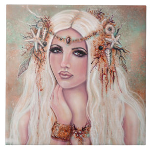 Nereides nymph mermaid art von Renee Lavoie Fliese