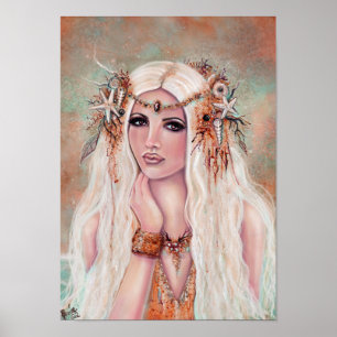 Nereides nymph mermaid art von Renee Lavoie Poster