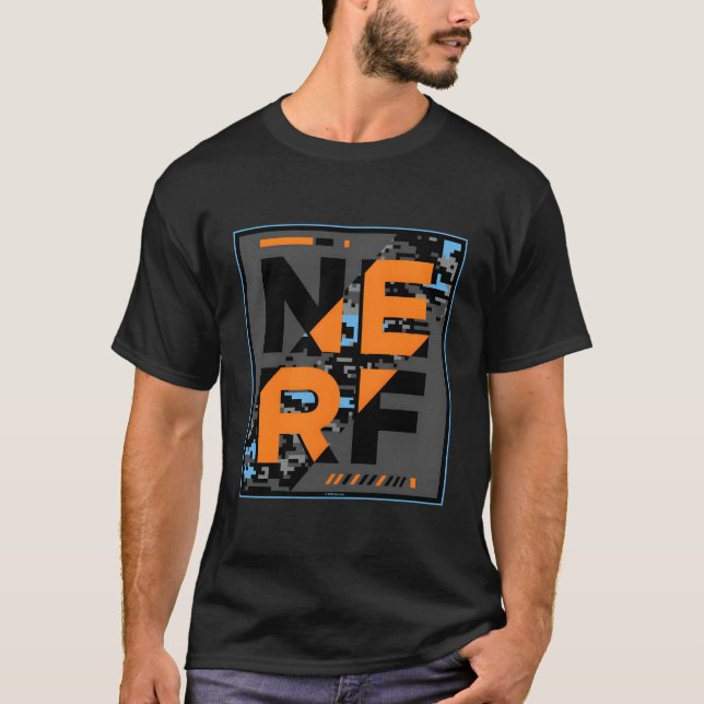 Nerf Camouflage Glitch Poster T-Shirt (Vorderseite)