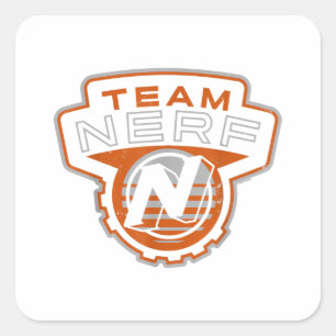 Nerf Team Nerf Logo Quadratischer Aufkleber