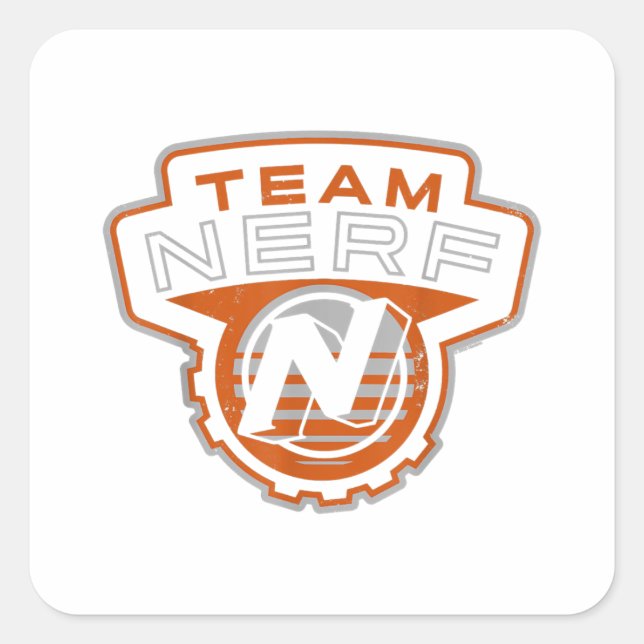 Nerf Team Nerf Logo Quadratischer Aufkleber (Vorderseite)