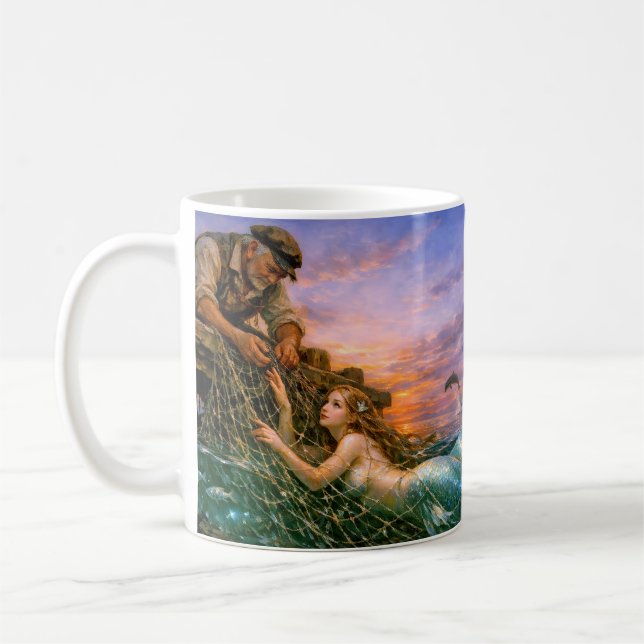 Nerithea und der moralische Fang - Fischermannot Kaffeetasse (Links)