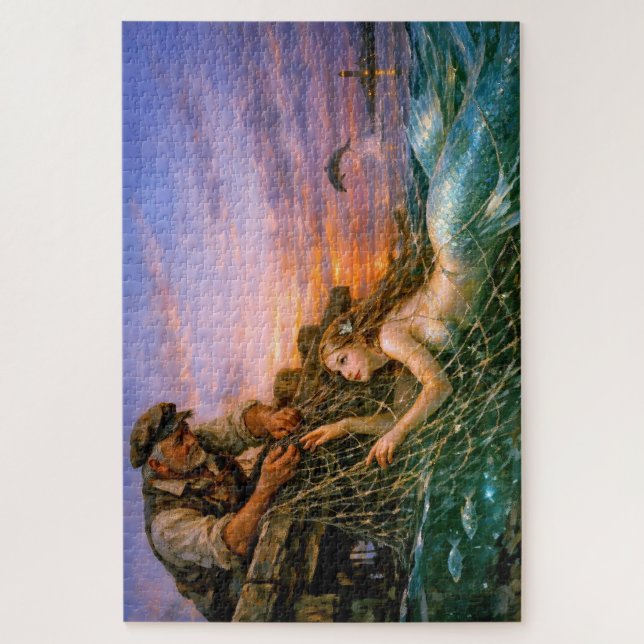 Nerithea und der moralische Fang - Fischermannot Puzzle (Vertikal)