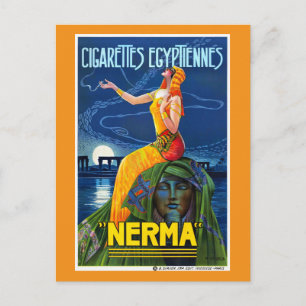 Nerma France Vintage-Werbeplakat restauriert Postkarte