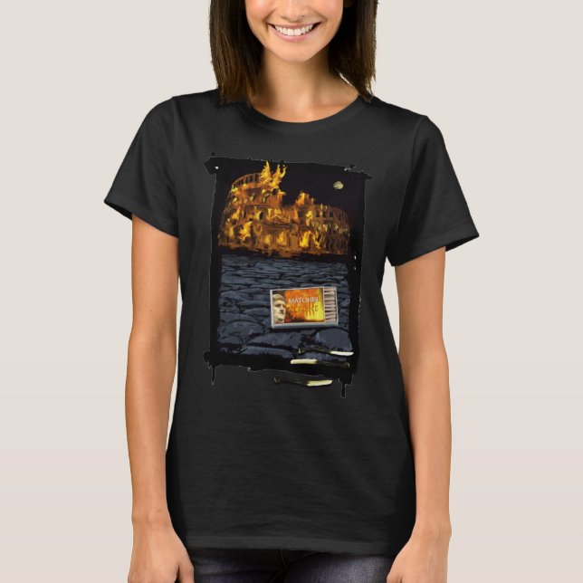 Nero Burns Rome  Joke Italian Souvenir T-Shirt (Vorderseite)