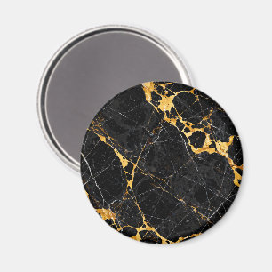Nero Portoro Luxus Schwarz Gold Marmor Design Magnet