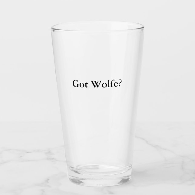 Nero Wolfe Bierglas - Got Wolfe? Glas (Vorderseite)