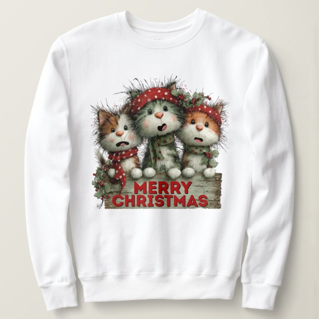 Nerry Christmas Cats Sweatshirt (Design vorne)