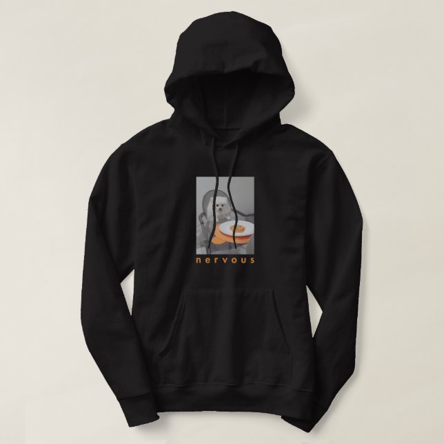 Nervelles Abendessen mit weißem Hund Hoodie (Design vorne)
