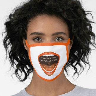 NERVEmber Gesichtsmaske mit orangefarbenem Schnitt Mund-Nasen-Maske