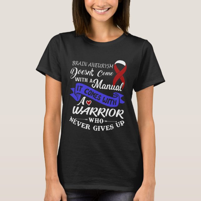 Nervenaneurysma Krieger Gehirnaneurysma Awarenes T-Shirt (Vorderseite)