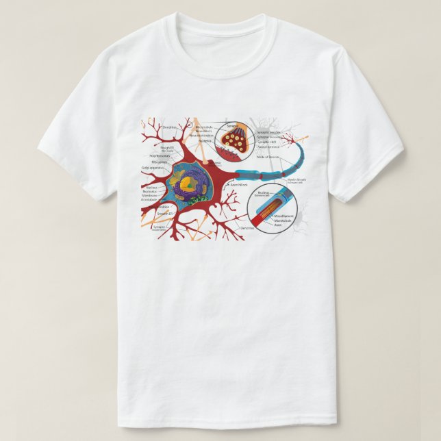 Nervenzelldiagramm  T-Shirt (Design vorne)